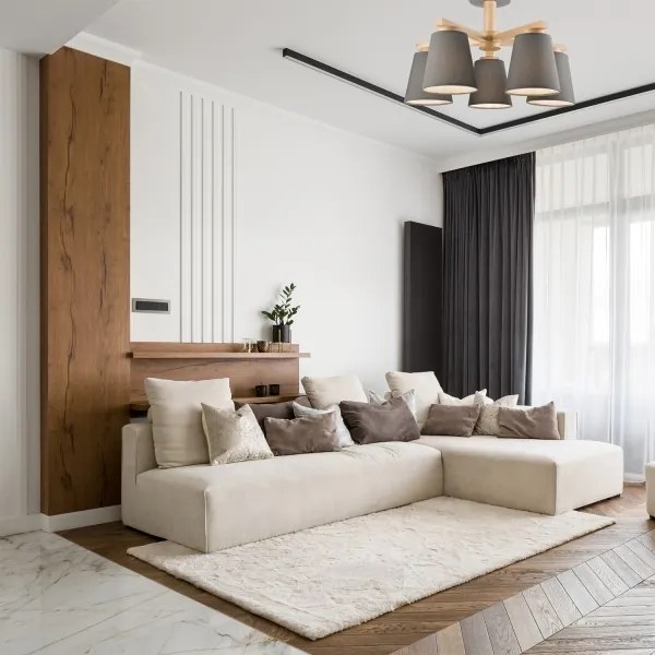 ELLIE mennyezeti lámpa 5xE27/60W/230V szürke