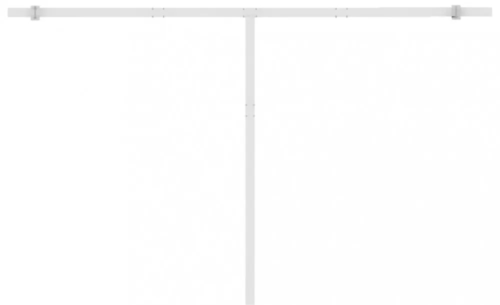 antracitszürke kézzel kihúzható LED-es napellenző 400 x 350 cm