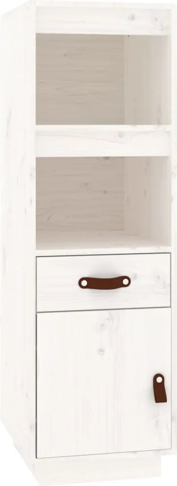 vidaXL fehér tömör fenyőfa magasszekrény 34 x 40 x 108,5 cm