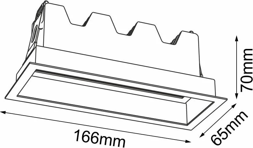 Antigo A-Glare 3046 Beépíthető spotlámpa 5x10W/LED 4000K 800lm IP20