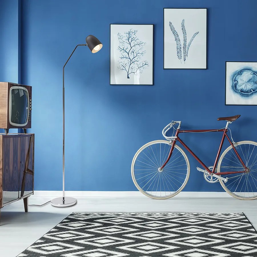 RENDL PRAGMA stojanová černá chrom 230V LED E27 11W