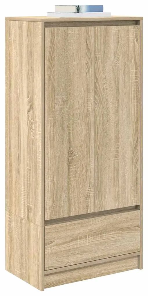 sonoma-tölgy szerelt fa szekrény fiókkal 55,5x34x119,5 cm