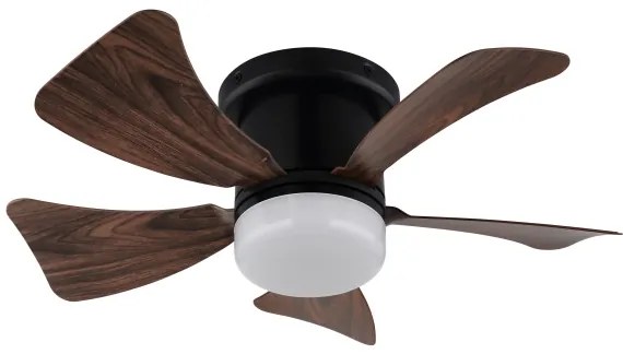ZEVENTI - LED Dimmelhető mennyezeti ventilátor MUNDAKA LED/10W/230V barna + távirányító