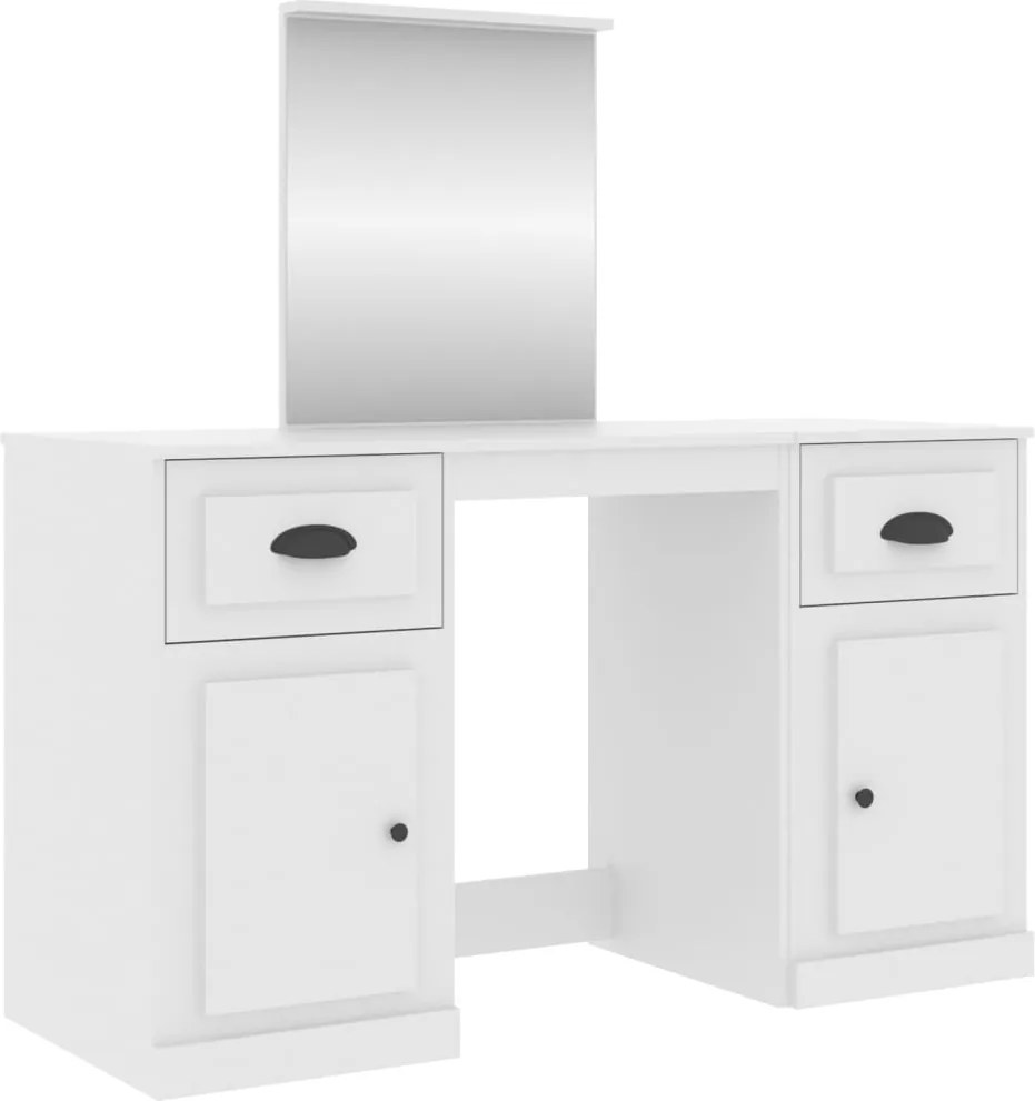 vidaXL fehér fésülködőasztal tükörrel 130 x 50 x 132,5 cm