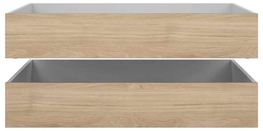 Natúr színű ágy alatti fiók szett 2 db-os 90x190-140x190 cm Naia – Tvilum