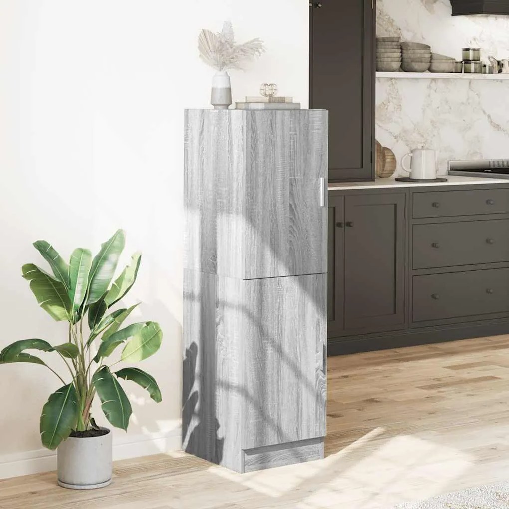 vidaXL szürke sonoma színű szerelt fa konyhaszekrény 38x41,5x131,5 cm