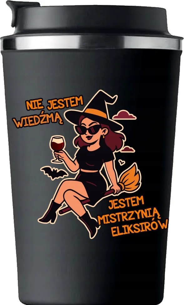 Prémium termo bögre Boszorkány vicces ijesztő szarkazmus KT_736