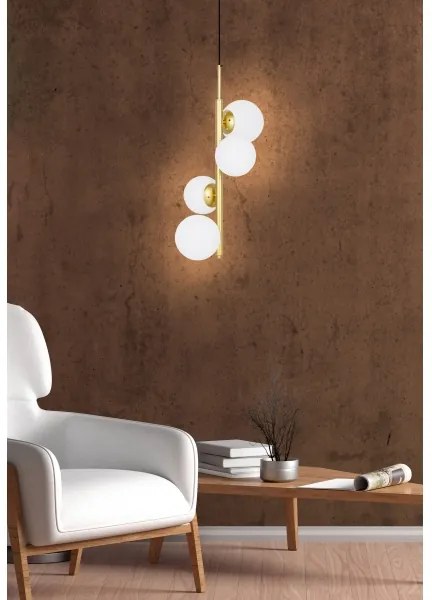 Csillár zsinóron CORDEL 4xG9/20W/230V arany