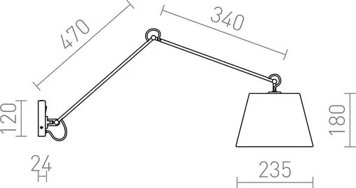 RENDL ASHLEY nástěnná bílá chrom 230V LED E27 15W