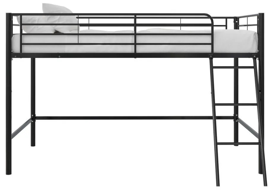 Fekete magasított gyerekágy 90x200 cm Jodie – Støraa