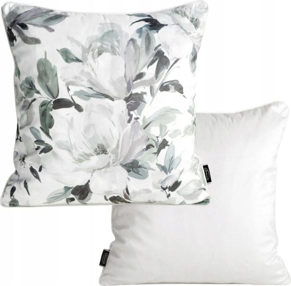 Tavaszi Dekorációs Párnahuzat 45x45 cm olíva virágos díszpárnahuzat