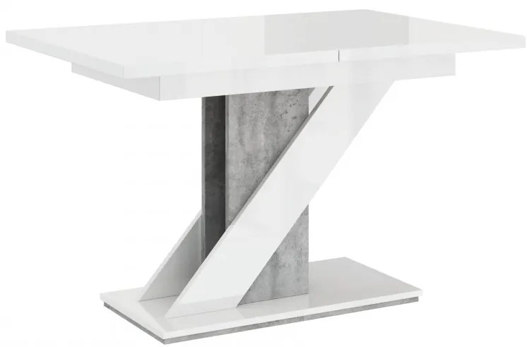 Maasix WGS magasfényű bővíthető 6-8 személyes étkezőasztal Fehér