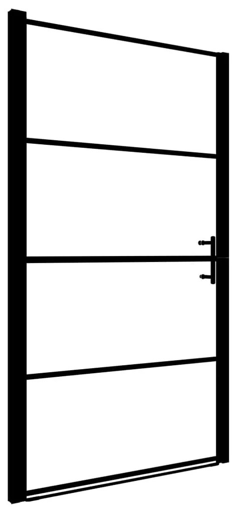 Fekete edzett üveg zuhanyajtó 81 x 195 cm