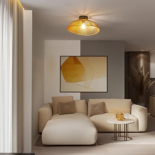 Brilagi - LED felületre szerelhető csillár CERIA BOHO 1xE27/40W/230V átm. 50 cm barna