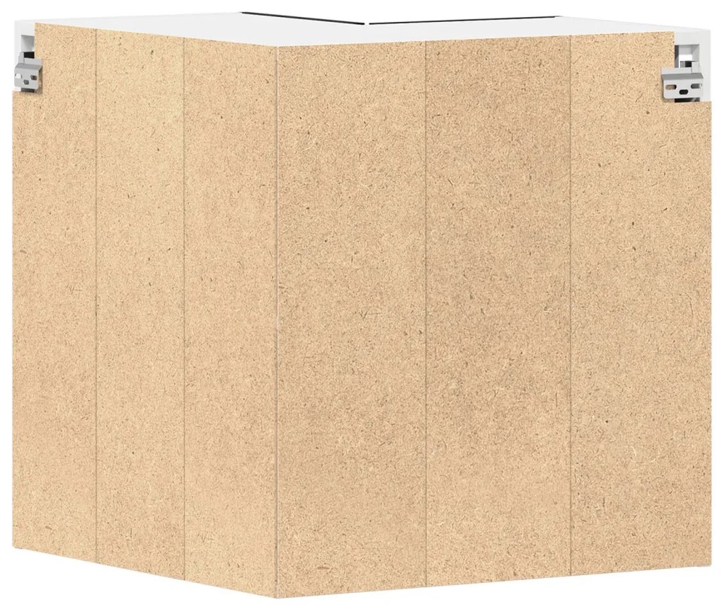 vidaXL Függőleges Sarokszekrény - Fekete Tölgy - 57 x 57 x 60 cm - Mérnöki fából készült
