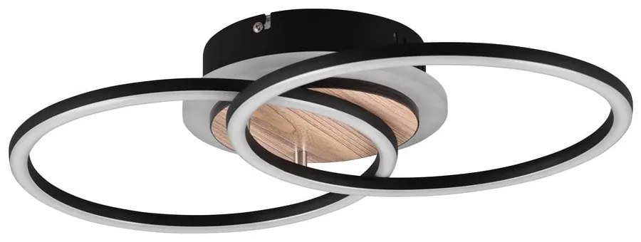 Fekete-barna LED szabályozható mennyezeti lámpa 28x46 cm Giro – Trio