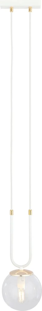 Emibig modern függeszték glam fehér átlátszó emi1116/1