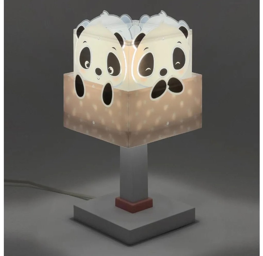 Dalber 63161S - Gyermeklámpa PANDA 1xE14/40W/230V rózsaszín