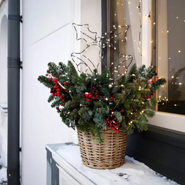 Brilagi - LED kültéri karácsonyi dekoráció LED/3xAA IP44 55x32 cm csengők