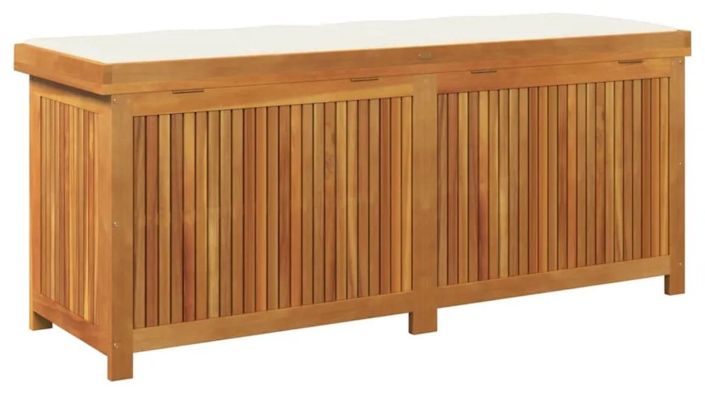 tömör akácfa kültéri párnatartó láda 150x50x60,5 cm