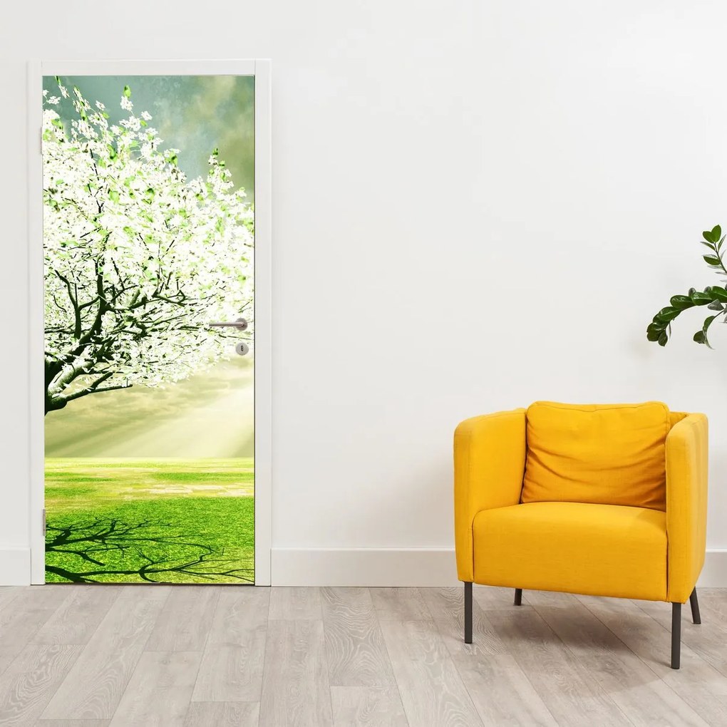 Fotótapéta ajtóra - Fa a réten (95x205cm)