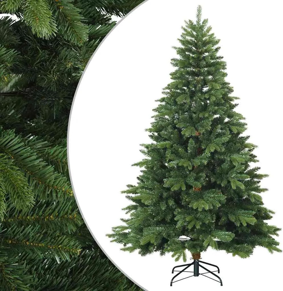 vidaXL Műanyag Hajtogatós Karácsonyfa Zöld 180 cm PVC, PE és acél