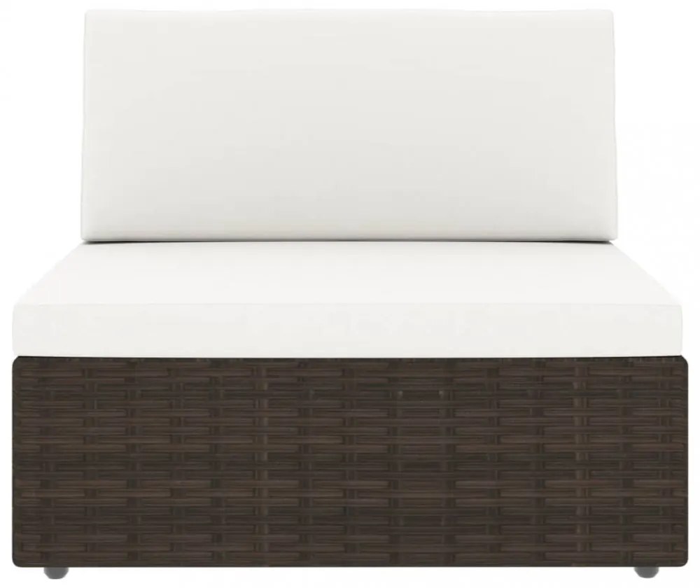 vidaXL 7 részes barna polyrattan kerti ülőgarnitúra