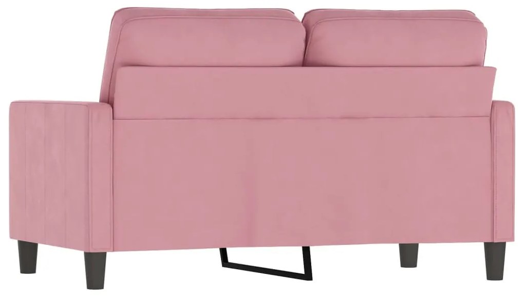 kétszemélyes rózsaszín bársony kanapé 120 cm
