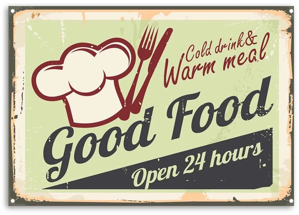 Gario Vászonkép Tábla jó étel Méret: 90 x 60 cm