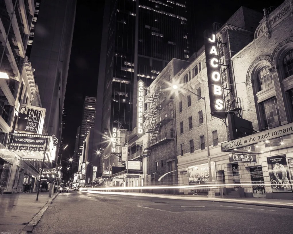 Poszter 50x40cm Times square és Broadway éjszaka New York 3, Assaf Frank