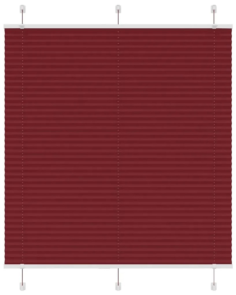 pliszírozott redőny Bordeaux piros 115x100 cm szövetszélesség