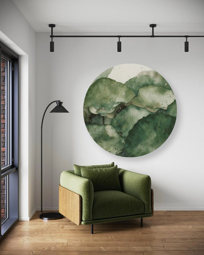 Gario Kerek vászonkép Érdekes zöld absztrakció Méret: 40 x 40 cm