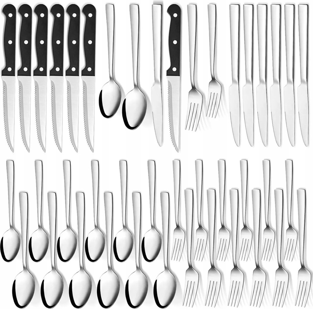 Evőeszköz Szett Rozsdamentes Acél 36EL 6 Személyes