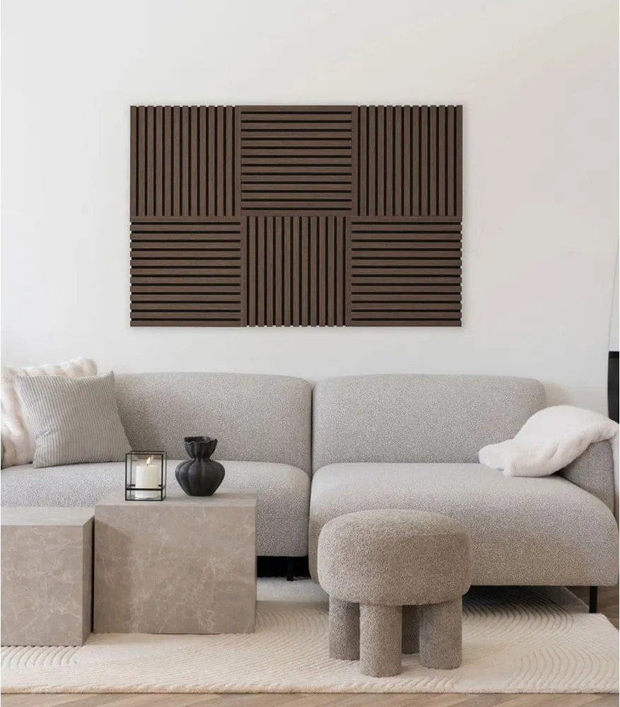 Akusztikus panel szett 2 db-os 52x52 cm Walnut – House Nordic