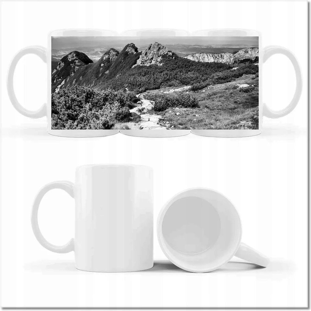 Bögre fényképpel Tátra Lengyel hegyek Kilátás