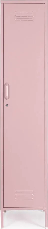 Világos rózsaszín fém zárható szekrény 38x185x46 cm Cambridge – Yes Everyday