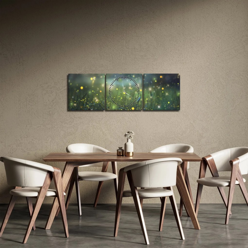 Kép - varázslatos éjszaka (órával) (90x30 cm)