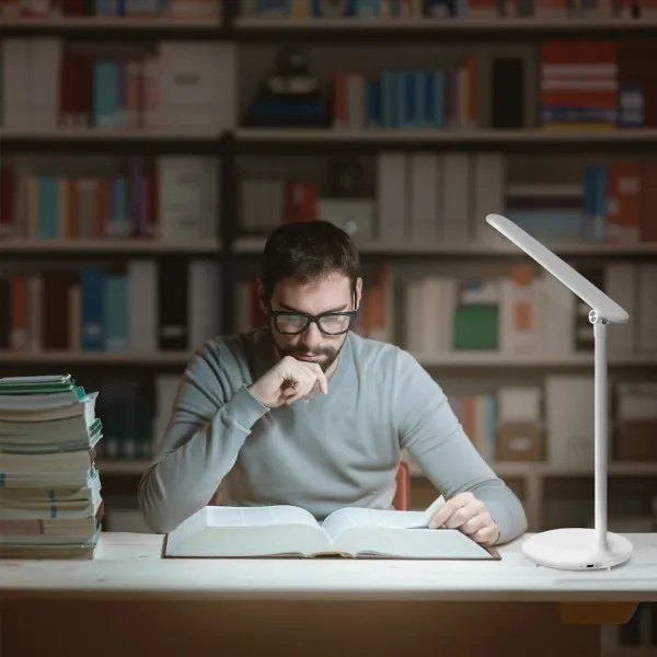 Aigostar - LED érintős, tölthető asztali lámpa, 3W, 5V, 1800 mAh, dimmelhető