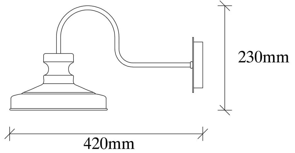 Fekete fali lámpa ø 22 cm Kiruna – Opviq lights