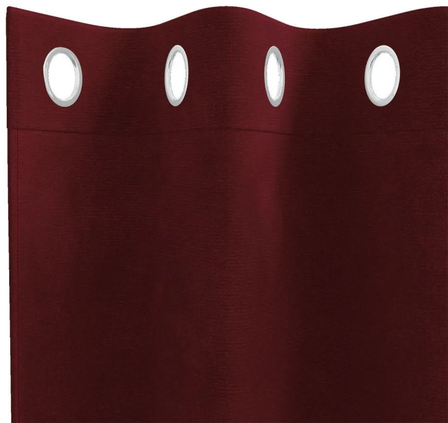 Sötétítőfüggöny 2 db Sötétvörös Bársony