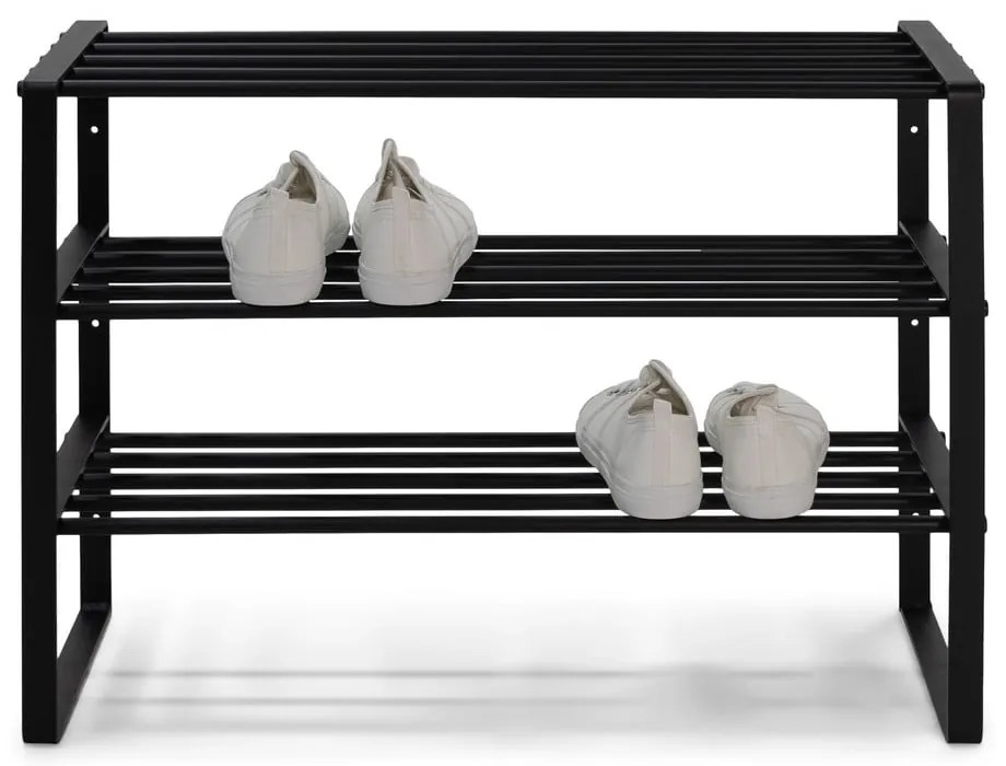 Fekete fém cipőtartó 70x48,5x29 cm Rex – Spinder Design