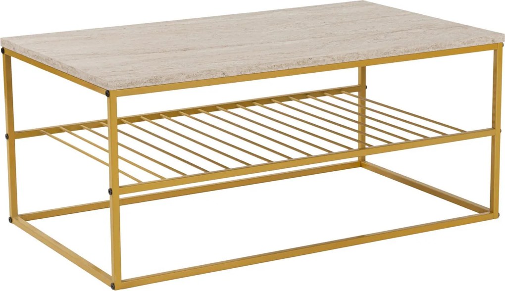 Asude - Gold, Travertine