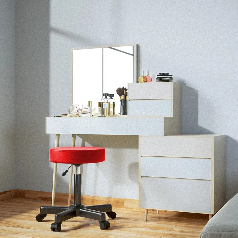Casaria® Gurulós puff - piros