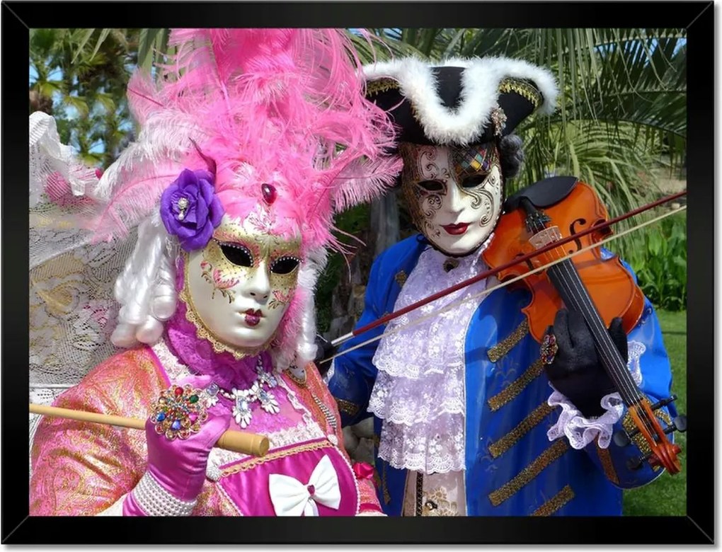 Poszterek keretben 40x30 Velencei maszk