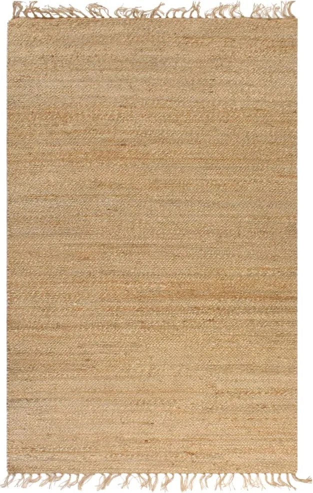 vidaXL kézzel szőtt jutaszőnyeg, természetes színű, 120 x 180 cm