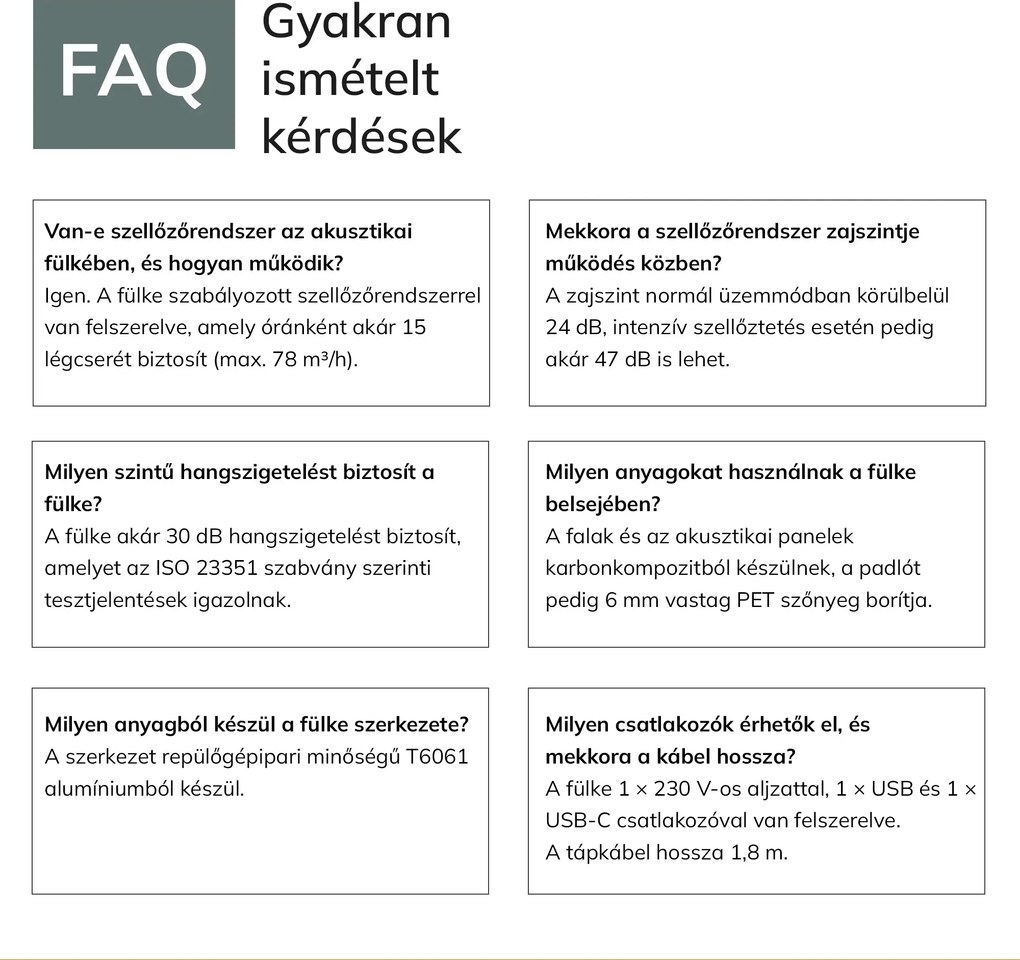 INBOX akusztikai irodai fülke 4 személyes, 2100 × 2200 × 1220 mm