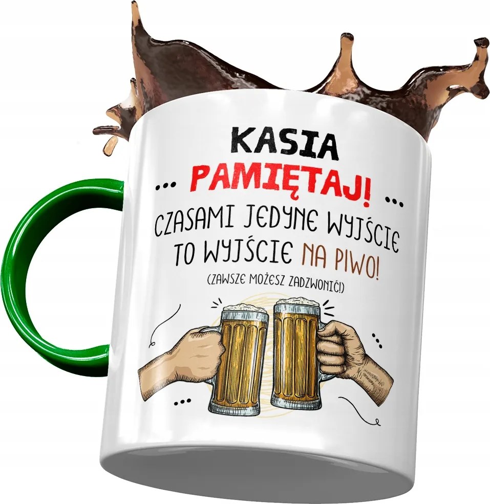 Zöld Bögre Katalin Feleség Ajándék Nyomtatott Fotóval