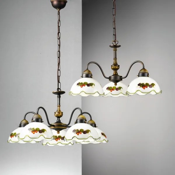 Kolarz 731.83.113 - NONNA láncos csillár 3xE27/75W/230V bordó/eper