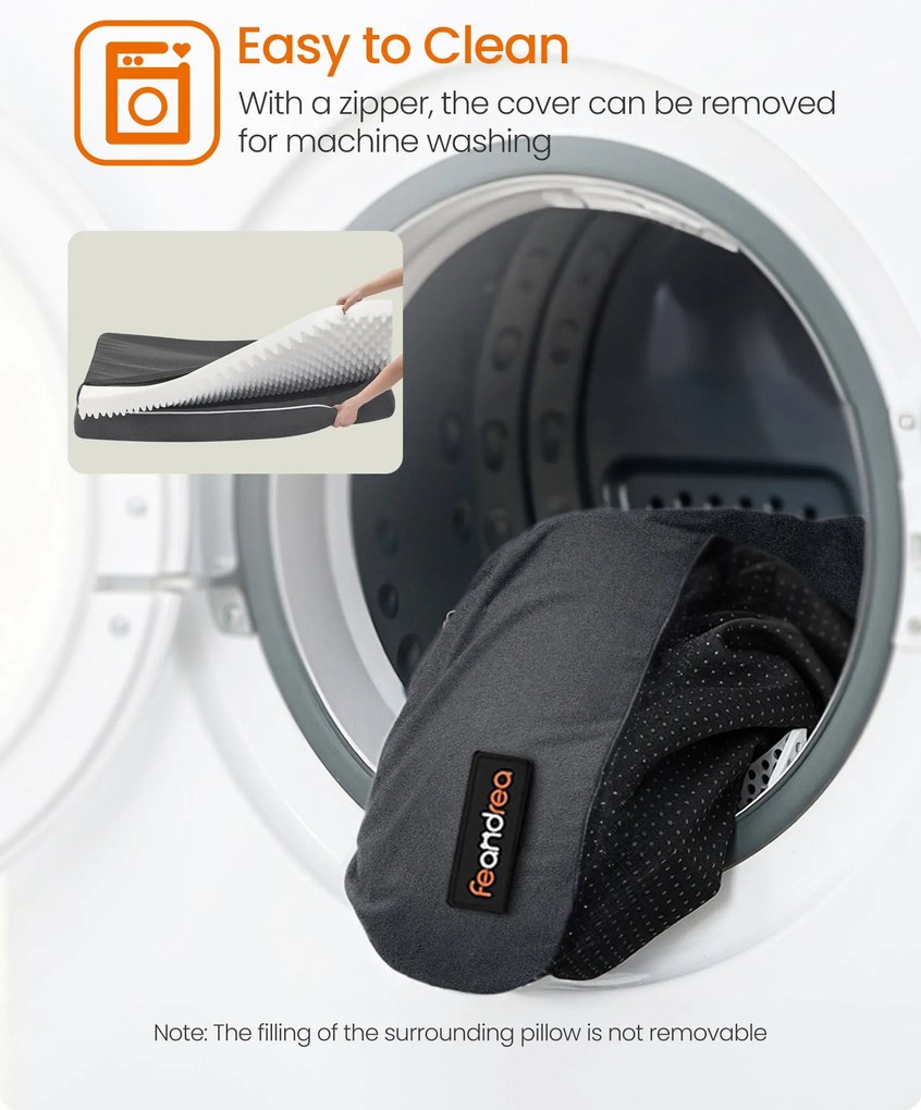 Ortopéd kutyafekhely levehető, mosható huzattal, csúszásmentes aljjal