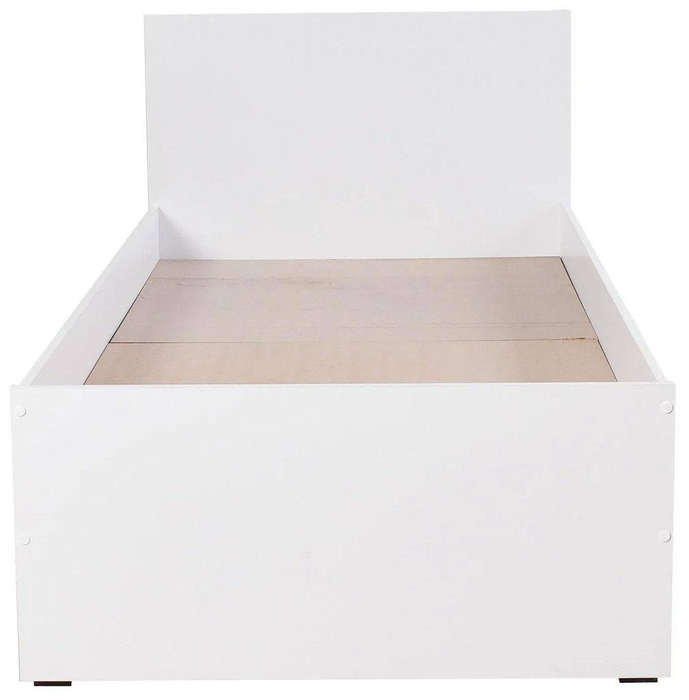 Egyszemélyes ágy 90 cm Vobima 1 (fehér) (ágyráccsal). 1094823